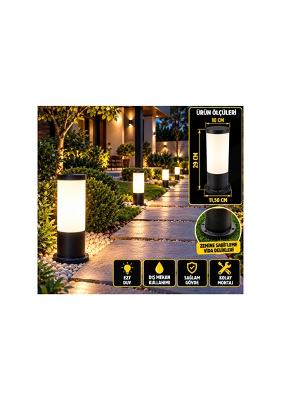 Bahçe Aydınlatma Armatürü 220v Bahçe Yol Aydınlatma, Set Üstü, Duvar Armatürü, Çim,yürüyüş Yolu Aplik,dekoratif Armatür 29cm Siyah - 939322632 Siyah Bahçe Aydınlatma Armatürü 220v Bahçe Yol Aydınlatma, Set Üstü, Duvar Armatürü, Çim,yürüyüş Yolu Aplik,dekoratif Armatür 29cm Siyah - 939322632 Siyah