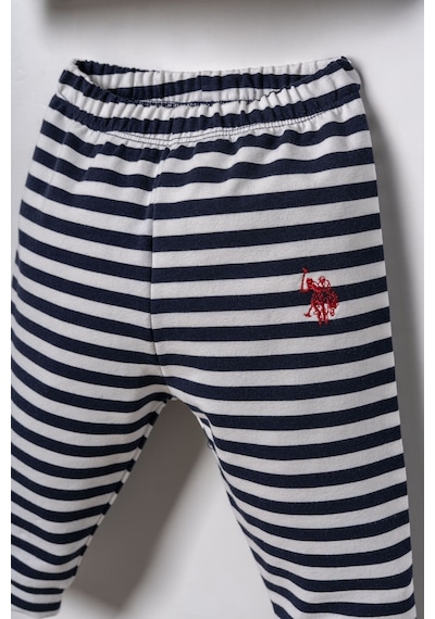 U.S. Polo Assn. Erkek Bebek Baskılı Beyaz Uzun Kol Pijama Takım Usb3162-c-v1 Usb3162-c-v1