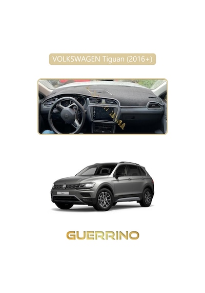Volkswagen Tiguan 2016+ Torpido Koruma Halısı Bej Kenar