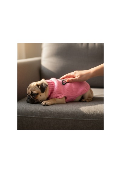 Kedi Ve Köpek İçin Kelebekli Pembe Kazak