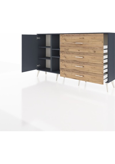 Arges Konsol 4 Raflı 4 Çekmeceli Tek Kapaklı 176x30x99 Antrasit-antrasit/çam Antrasıt/atlas Çam - Antrasıt Arges Konsol 4 Raflı 4 Çekmeceli Tek Kapaklı 176x30x99 Antrasit-antrasit/çam Antrasıt/atlas Çam - Antrasıt