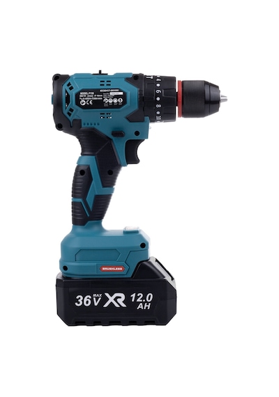 Prohummer Ph297 Kömürsüz Motor 36vf 5ah Metal Mandren Vidalama Matkap Seti 10p
