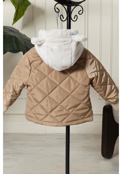 Benitto Kids Benittokids Erkek Bebek Çocuk Kulaklı Kapüşonlu Mont 51323 Camel