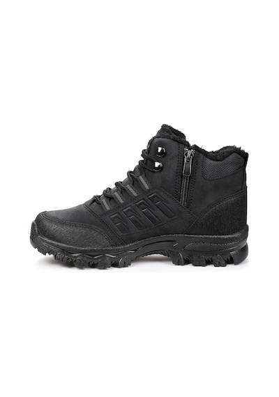 Rune Günlük Fermuarlı Erkek Çocuk Bot Ayakkabı Siyah