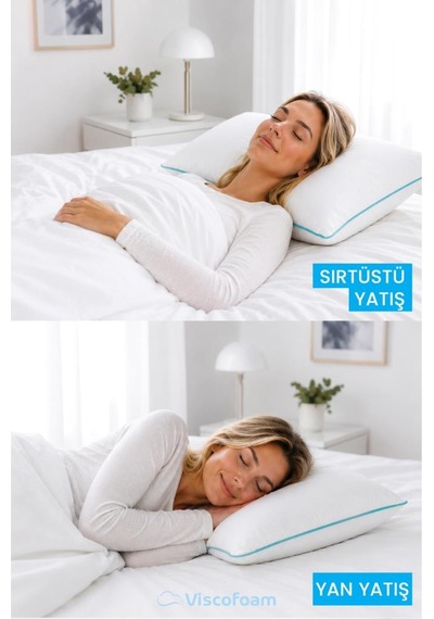 2 Adet Blue Comfort 1000 Gr Elyaf Yastık 50x70 Cm Beyaz