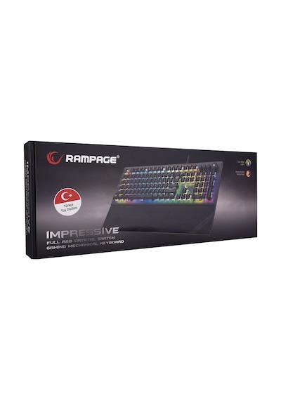 Rampage KB-R101 Impressive RGB Kristal Switch Kablolu Mekanik Oyuncu Klavye