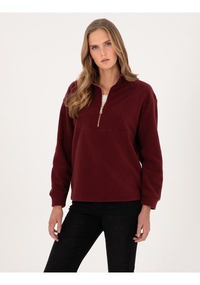 Pierre Cardin Kadın Vişne Sweatshirt 50314954-vr223 Vişne