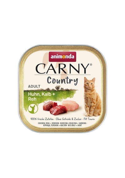 Animonda Carny Country Tavuklu Dana Etli Ve Geyik Etli Yetişkin Kedi Konservesi 100 Gr