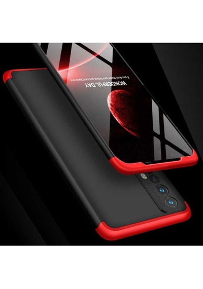 Realme 7 Kılıf Zore Ays Kapak Siyah-Gri