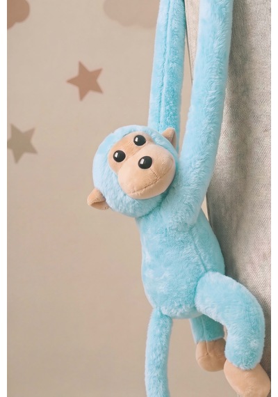 Turkuaz Elleri Yapışabilen Maymun Peluş Oyuncak