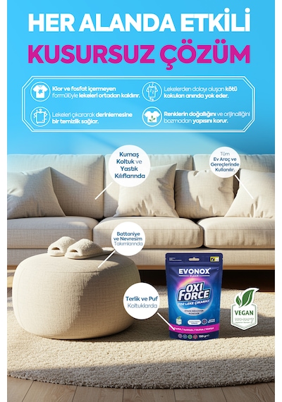 Clean Oxi Force Toz Leke Çıkarıcı 750 Gr