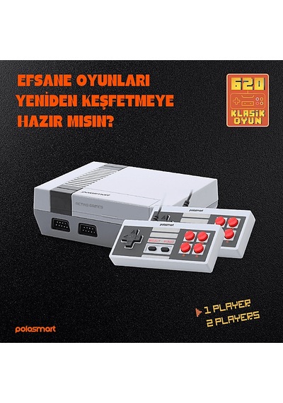Polo Smart PGM701 Retro Oyun Konsolu + 620 Adet Oyun