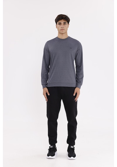 Rowinger Merserize Efektli Yumuşak Doku Ayarlanabilir Kapüşonlu Rahat Kalıp Kapüşonlu Sweatshirt Navyblue