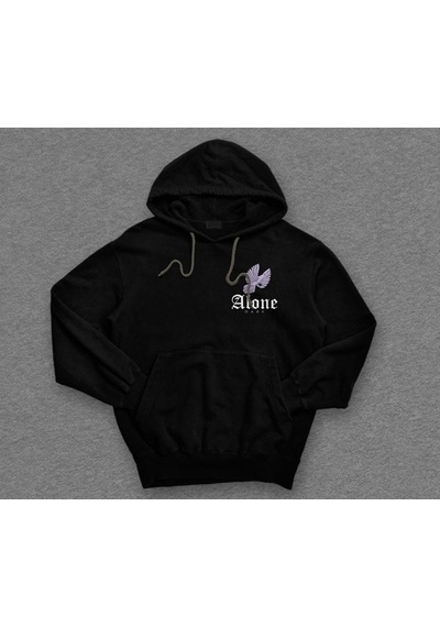 Alone Yalnız Kuş Bird Güvercin Sweatshirt Unisex Kapüşonlu Hoodie 001
