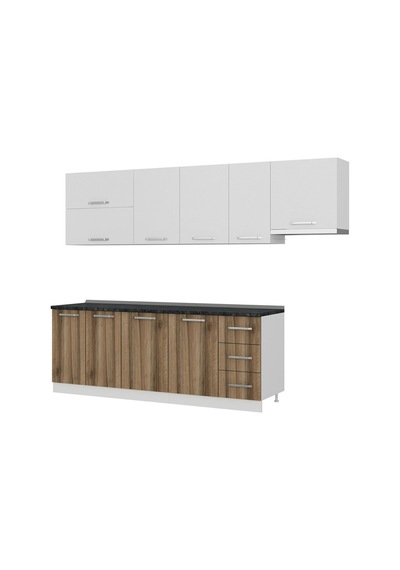 Minar 280 Cm Mutfak Dolabı Beyaz Dore 280-D7 Beyaz