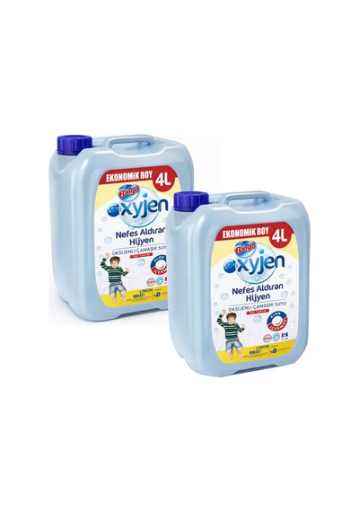Bingo Oksijenli Çamaşır Suyu Limon Kokulu 4 Lt X 2 Adet 2'li Set