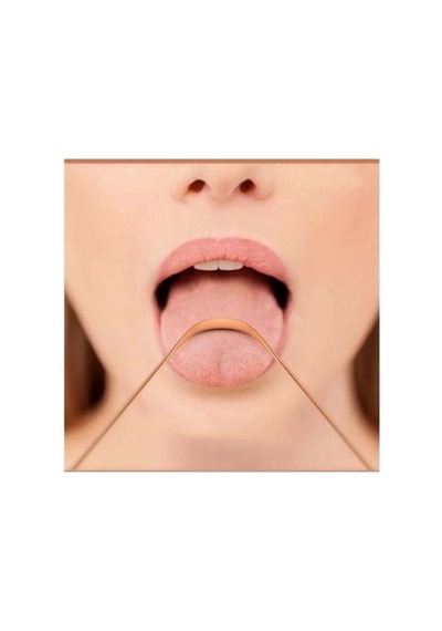 Yenilikçi Ürün Ağız Hijyeni Arındırıcı Bakım Dil Sıyırıcı Bakır Oil Pulling Hijyenik Dil Fırçası