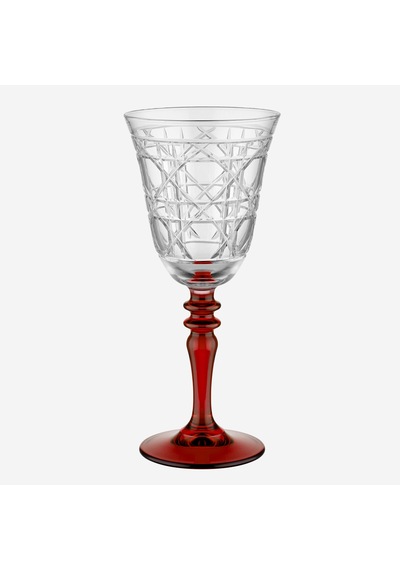 Kırmızı Cam Kadeh 270 Ml