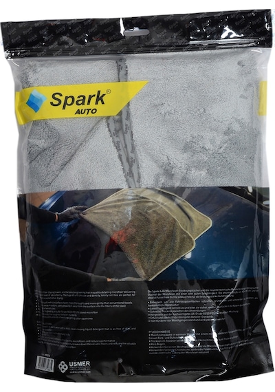Spark 2316 Mikrofiber Peluş Oto Kurulama Bezi 60X90 Cm. Gri 2 Adet