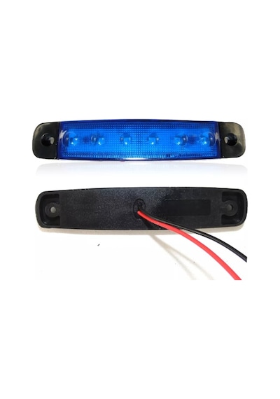Ahmet Otomotiv 10 Adet 6 Ledli Parmak Led Mavi Renk 12v-24v