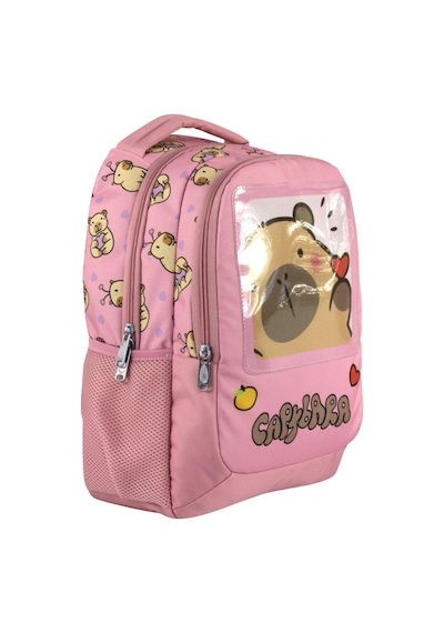 Capybara Kız Çocuk İlkokul Okul Sırt Çantası - Pembe - 5212 Çok Renkli