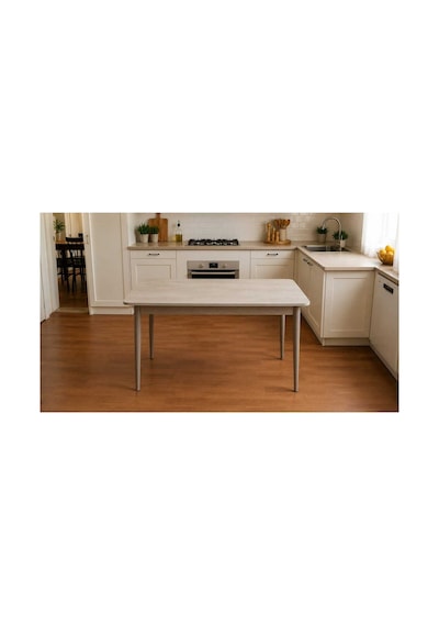Tool Aksesuar T-6000 Traverten 70x120 Mdf Polo Krem Sandalye 4 Kişilik Yemek Masası Takımı Tool Aksesuar T-6000 Traverten 70x120 Mdf Polo Krem Sandalye 4 Kişilik Yemek Masası Takımı