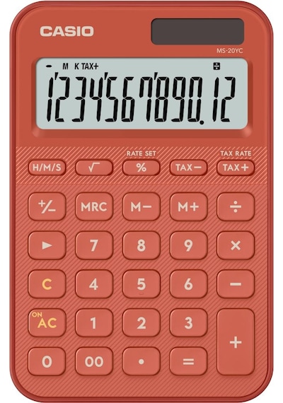 Casio Ms-20yc-rd-w-dp Hesap Makinesi Desktop Gri - Siyah