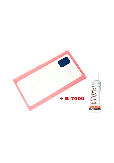 Samsung Galaxy Uyumlu A71 A715 Arka Pil Batarya Kapağı B-7000 Beyaz