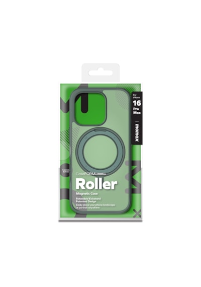 Momax Roller CaseForm Apple Uyumlu iPhone 16 Pro Max Magsafe Kılıf Yeşil