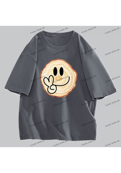 Noıssey Y2k Unisex Harajuka Anime Retro Kawai Kuromi T-shirt Kod-mavi-etiket: 8373 Gri