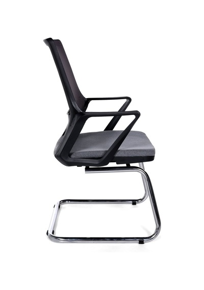 Ofisbazaar Lizz Gri Fileli Bekleme Koltuğu Ergonomik Ofis Ve Ev Koltuğu Gri Gri