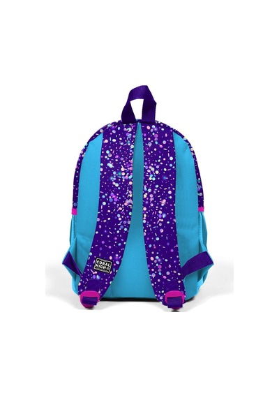 Minik Yuva Sırt Çantası Mor Mavi Pembe Kalp Desenli İki Bölmeli 23540