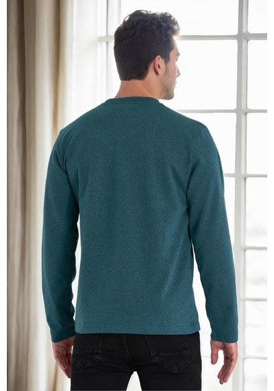 40222 Dewberry Double Crew Neck Mens Sweatshirt-petrol PETROL