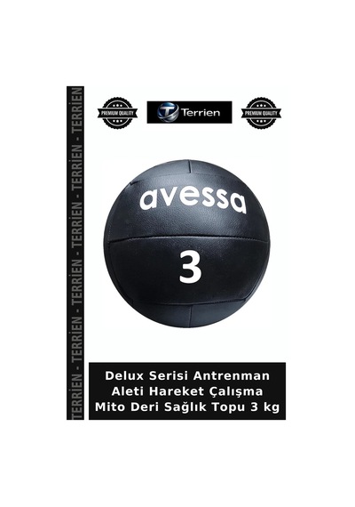 Delux Serisi Antrenman Aleti Hareket Çalışma Mito Deri Sağlık Topu 3 Kg