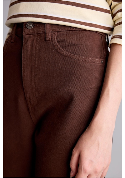 Defacto Straight Fit Normal Bel Düz Paça 5 Cepli Gabardin Pantolon H0092ax26aubn341 Kahve-bn341