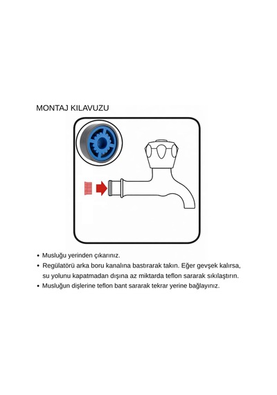 Tekli Bahçe Musluğu Gömme Debi Regülatörü 9l/dk R1/2 Uyumlu Bahçede %60 A Varan Su Tasarrufu