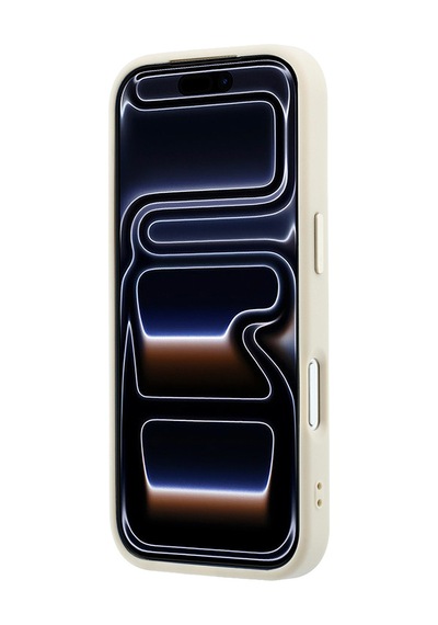 Apple iPhone Uyumlu 18 Pro Max Kılıf Guess Lisanslı M-safeli Klasik Yazı Ve 4g Logolu Pu Deri Saffiano Kapak Bej