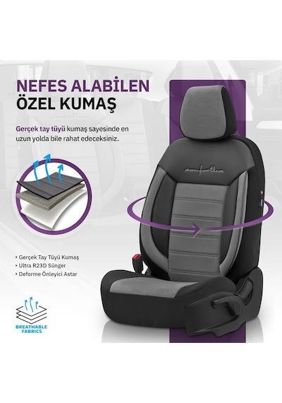 Otom Comfortline Design Premium Oto Koltuk Kılıfı - 550066790 Otom Comfortline Design Premium Oto Koltuk Kılıfı - 550066790