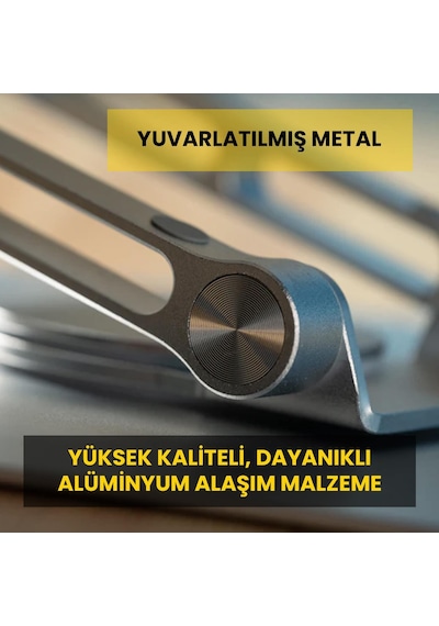 Upway 360 Derece Dönebilen Yükseklik Ayarlı Studio Style Alüminyum Laptop Ve Tablet Standı