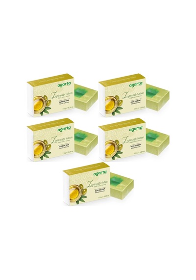 Agarta El Yapımı Doğal Zeytinyağlı Sabun, 150 Gr, 5'li Set Diğer