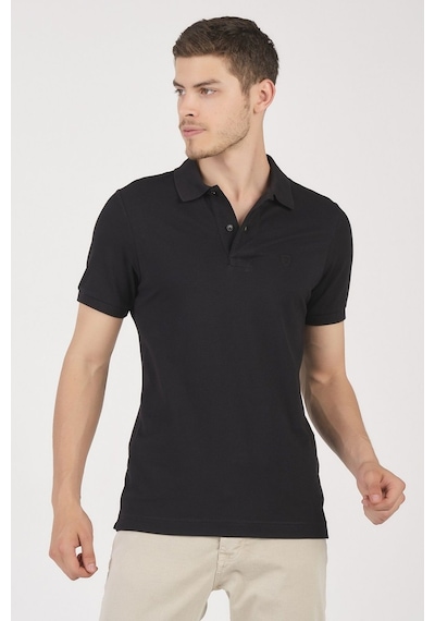 Classıc Pamuk Regular Comfort Erkek Polo Yaka Tişört Siyah