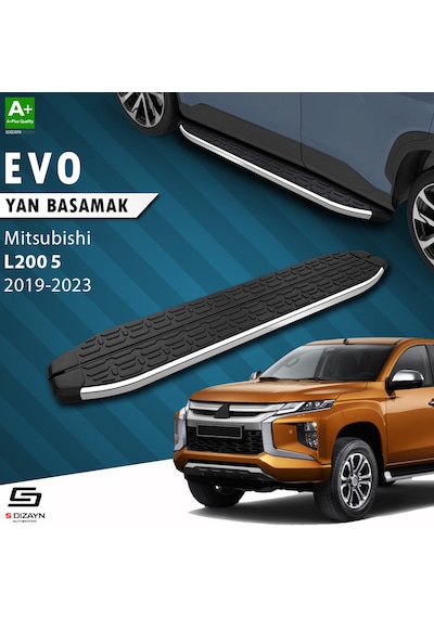 S-dizayn Mitsubishi L200 5 Makyajlı Evo Krom Yan Basamak 203 Cm 2019-2023