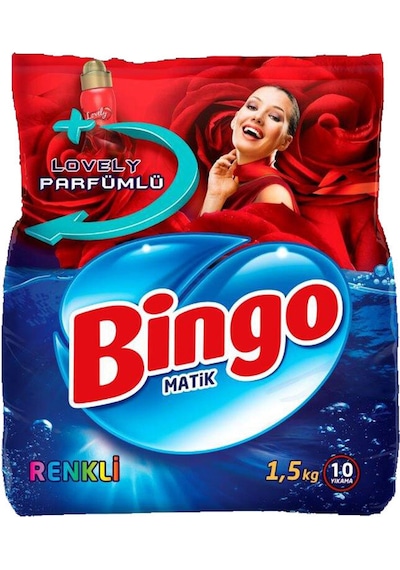4 Adet Bingo Çamaşır Deterjanı 1,5 Kg Renkli