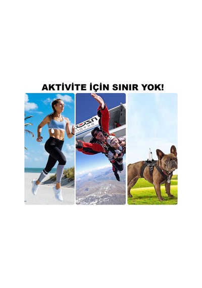 Robeve Mini Wifi Aksiyon Kamerası 4k Giyilebilir Aksiyon Kamera - Su Geçirmez Tasarım - Ses Ve Görüntü - Motorsiklet Görüntü Kaydı - Aksiyon Görüntü Kaydı Siyah