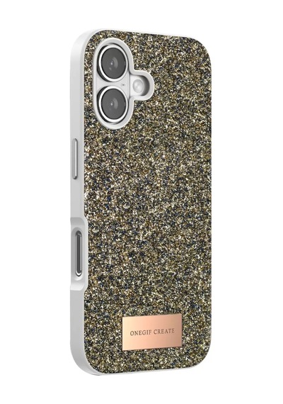 Onegif Apple iPhone Uyumlu 17 Bright Simli Kapak - Çöl Titanyum Bzsxx00 1