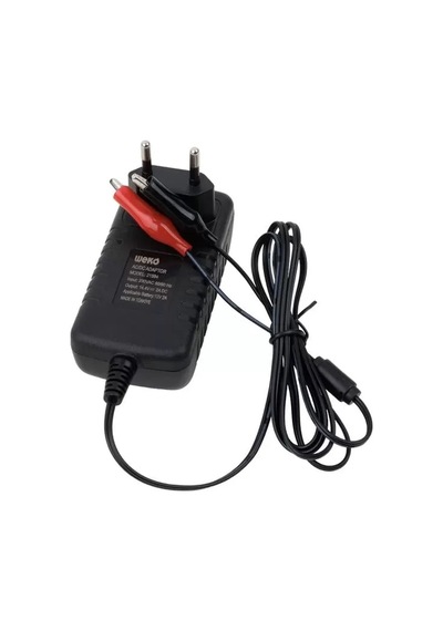 Weko 14.4 Volt - 2 Amper Krokodil Uçlu Kırmızı Yeşil Ledli Yerli Üretim Akü Şarj Out :12v-2a