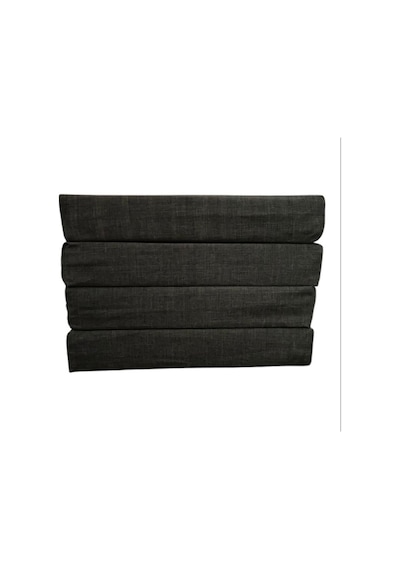 Sandalye Minderi Su Geçirmez Güneş Dayanımlı Keten Kumaş Koltuk Minderi 50x50x8cm Antrasit 4 Adet Mavi