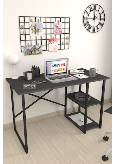 Bofigo 2 Raflı Çalışma Bilgisayar Masası 60 x 120 CM Kafka Antrasit Bofigo 2 Raflı Çalışma Bilgisayar Masası 60 x 120 CM Kafka Antrasit