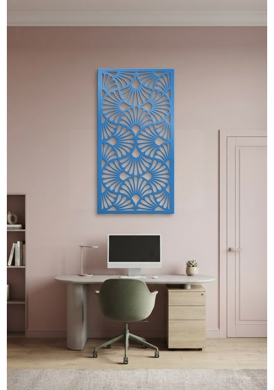Dekoratif Panel Metal Duvar Tablosu - Duvar Sanatı - Duvar Dekoru - Mavi