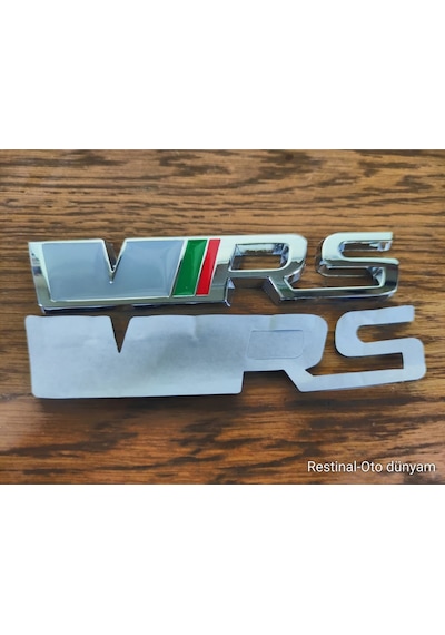 Skoda Vrs Uyumlu Metal Amblem 3d Krom Bagaj Kapı Arma 3m Bantlı Octavia Superb Fabia Spor Vrs Logo